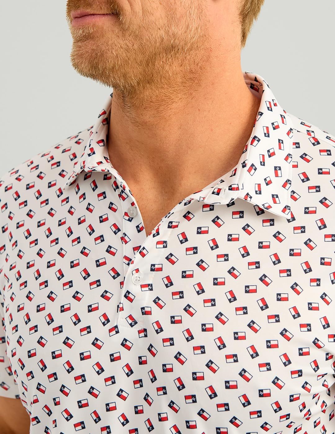 HUK Men's Pursuit Printed, Performance Short Sleeve Polo Shirt - Image 4