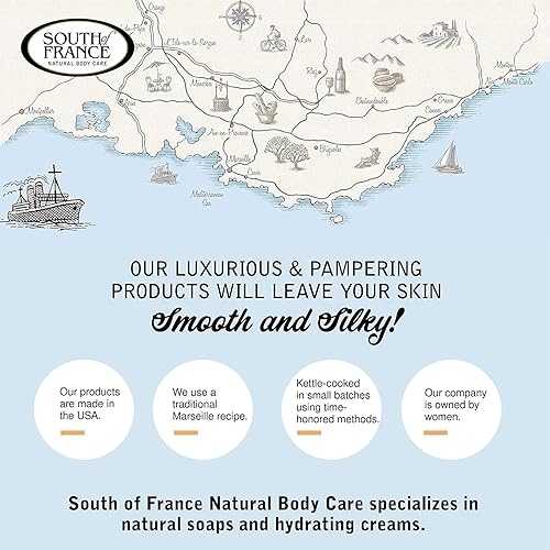 Miniatura 6 de South Of France Clean Body Care - Jabón en barra de miel de flor de naranja  Jabón francés de triple molido con manteca de karité orgánica + aceites