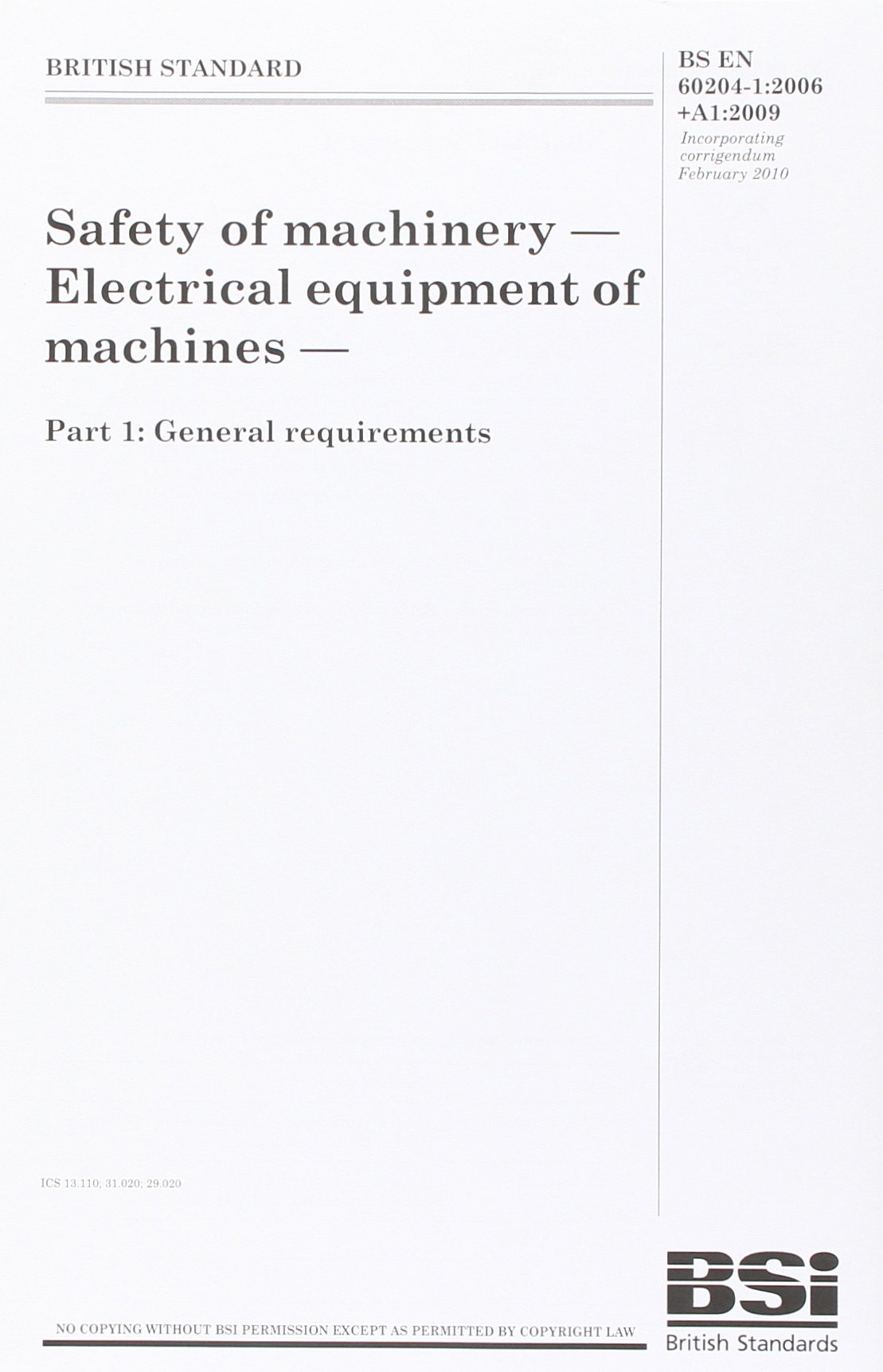 Buy The Safety of Machinery: Electrical Equipment of Machines — BookShops.in