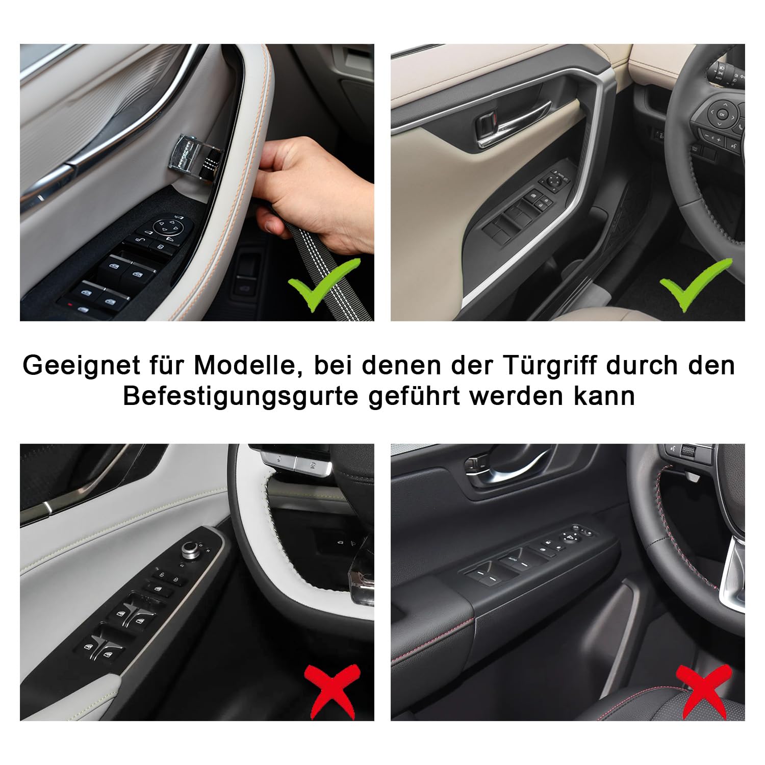 HX AURIZE Protezione antifurto per camper, accessori per porte scorrevoli, protezione anti-furto per conducente, 4 pezzi