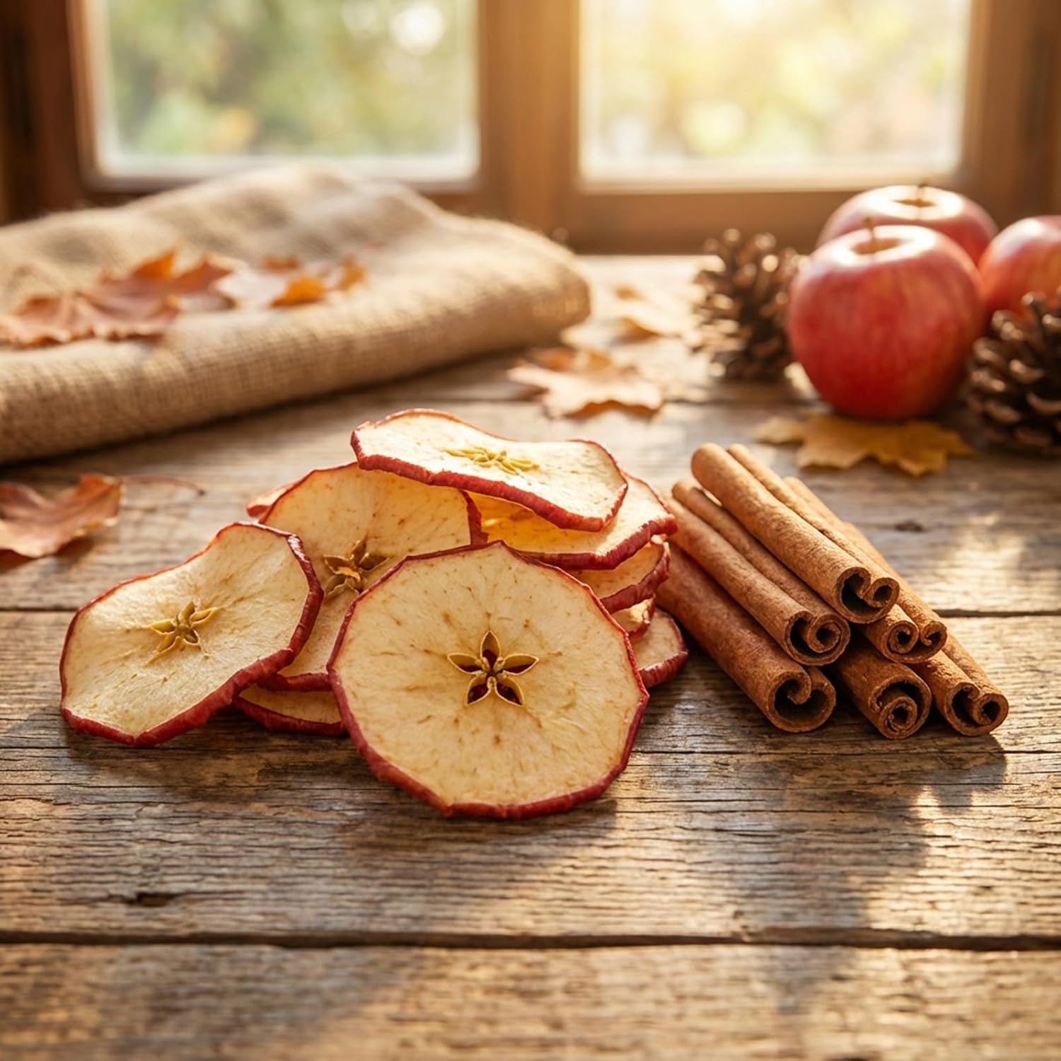 Christmas Stovetop Potpourri Dried Apple Slices and Cinnamon Sticks- Apple Spice Simmering Stovetop Potpourri for Thanksgiving, Fall Scents, Housewarming Hostess Gift, Autumn