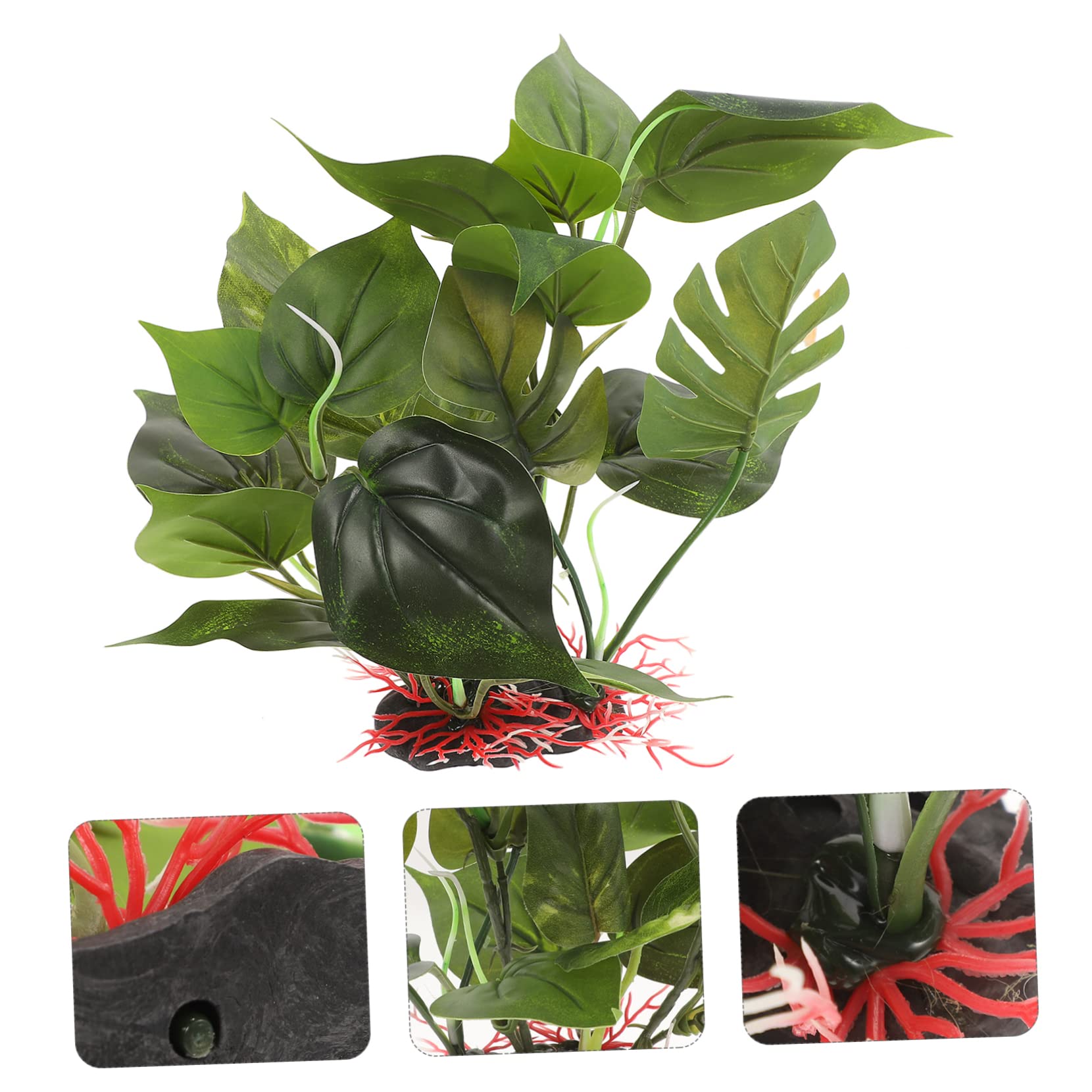 Kisangel 3piezas Planta Artificial para Acuario Decoración De Plástico para Peceras Adorno y Natural para Betta y Accesorios Acuáticos para Acuarios De Agua Dulce y Salada