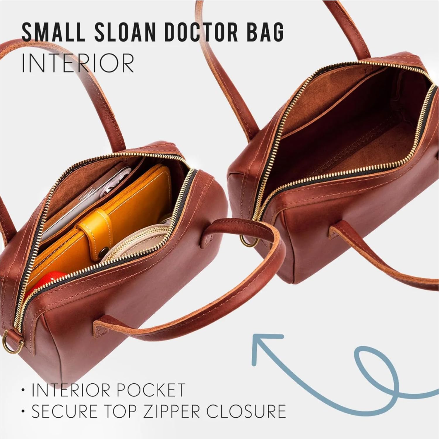 Portland Leather Goods Sloan Doctor Bag – Leather Purse Handmade from the Finest Full-Grain Hides
