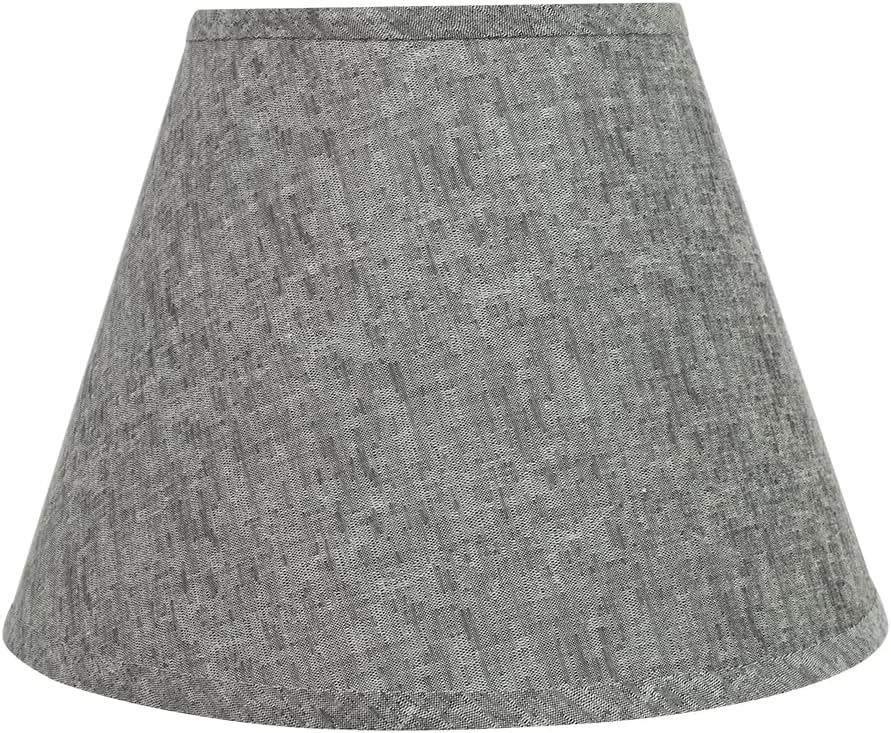 Aspen Creative 32181A Transitional Empire Shape Spider Construction Lamp Shade, Gray, 7" Top x 13" Bottom x 9-1/2" Slant Height