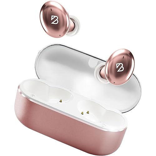 Back Bay Audio Tempo 30 Wireless Earbuds for Small Ears - Award-Winning Sound, Sweatproof Bluetooth Earbuds, Tech Fitness Gifts for Men, Comfortable Bluetooth Ear Buds for Women - Rose Gold