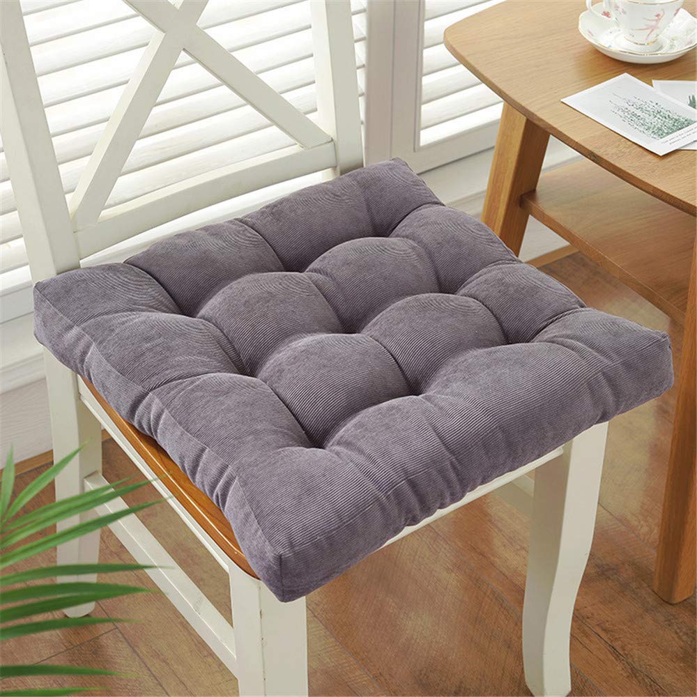 Coussin de chaise velours gris 40x40 pour soulager les assises rigides