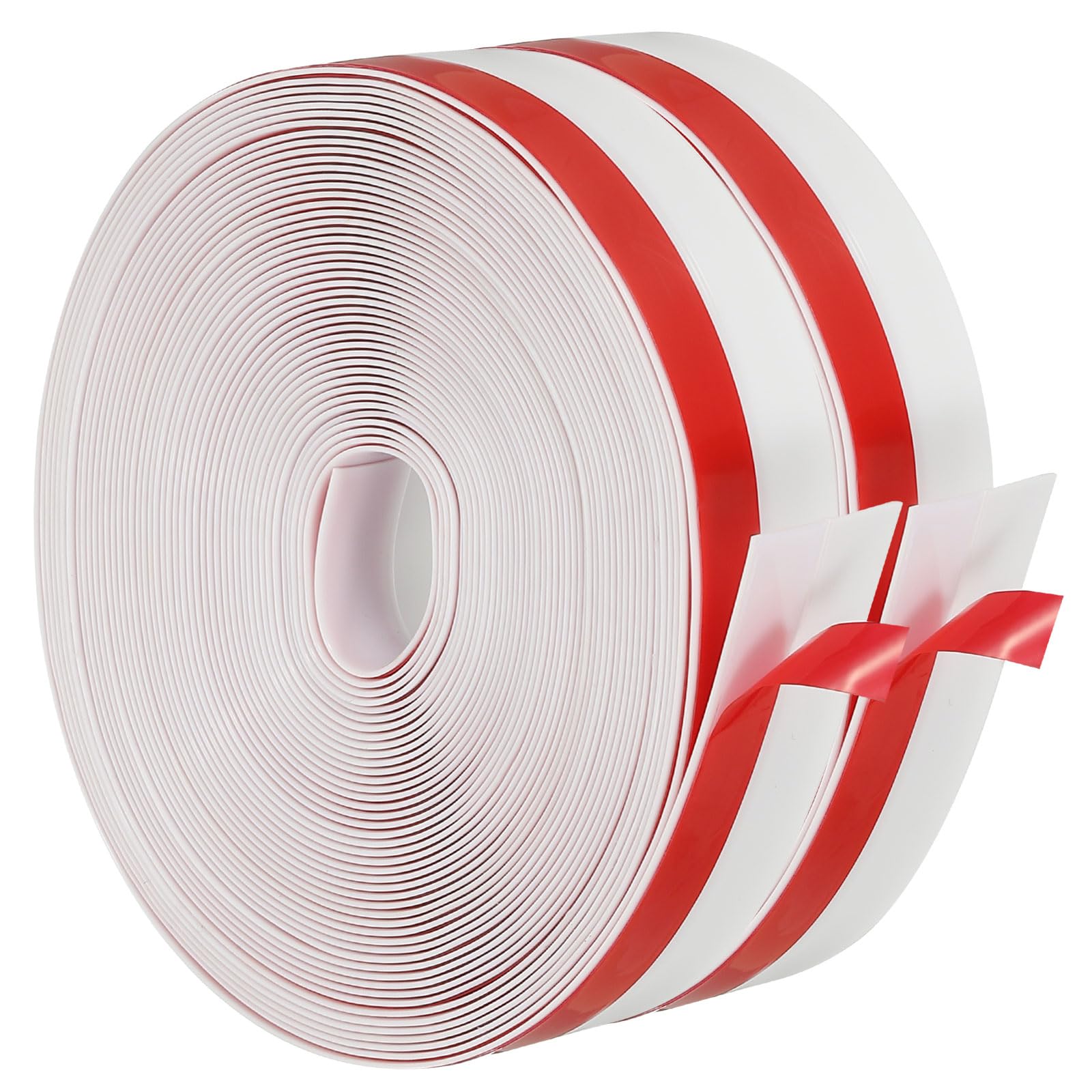 PATIKIL Silicone Weather Stripping, 2 Roll x 33 Ft x 1" Width, White, Windproof, Dust-proof, Soundproof, Anti-collision