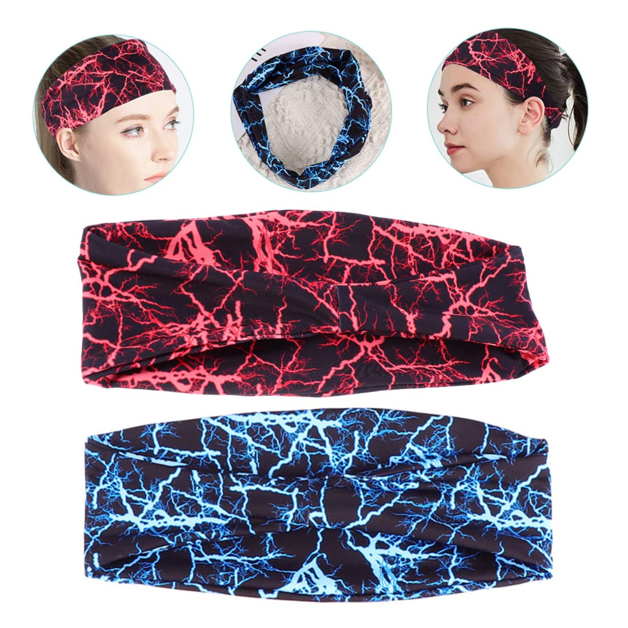 Kisangel 6piezas Bandas De Sudor Multifuncionales para Deportes Diademas Transpirables y Cómodas para Yoga Running y Entrenamiento