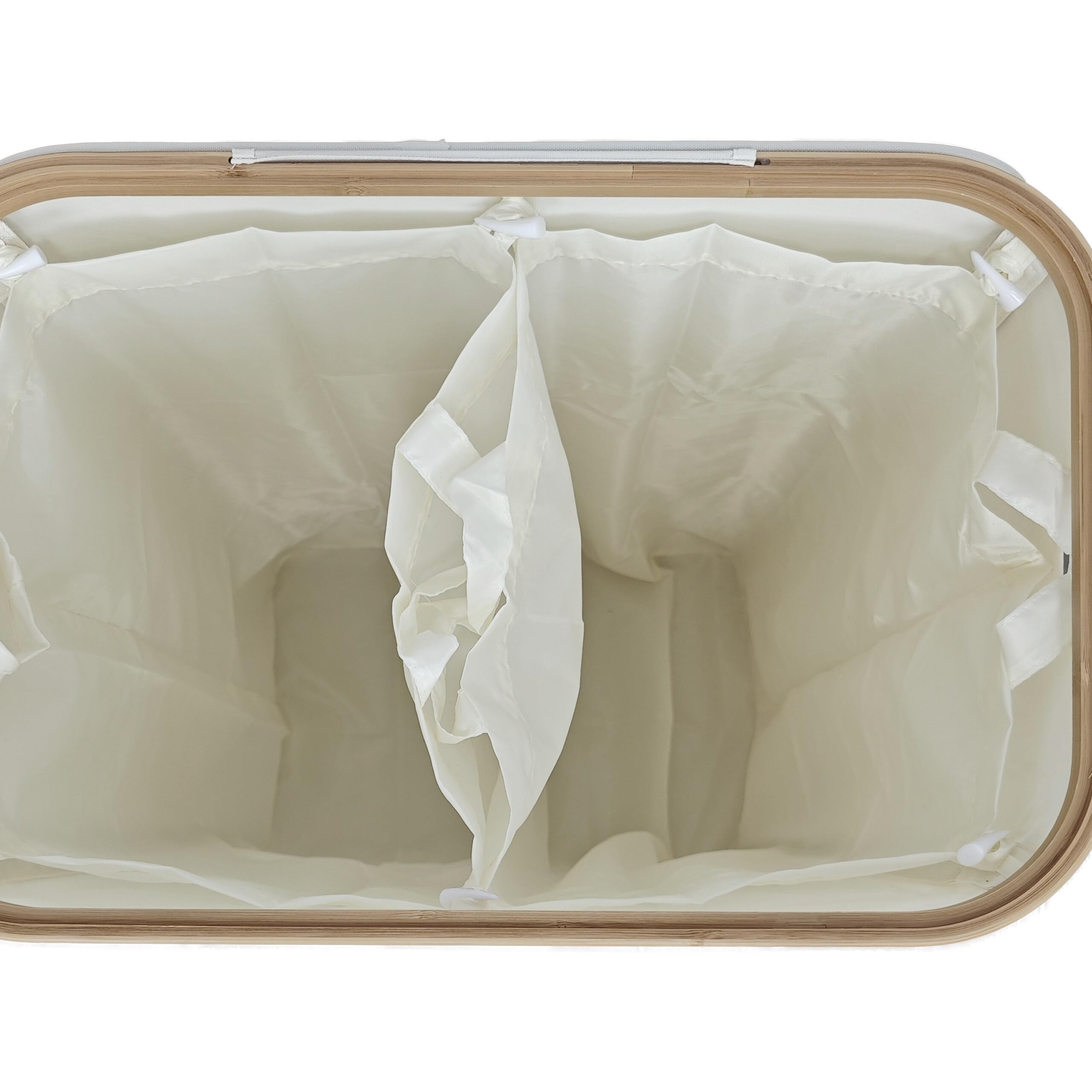 Relaxdays Récipient de Collecte des Bouteilles 140 L 60 Bouteilles 2 Sacs Amovibles Beige
