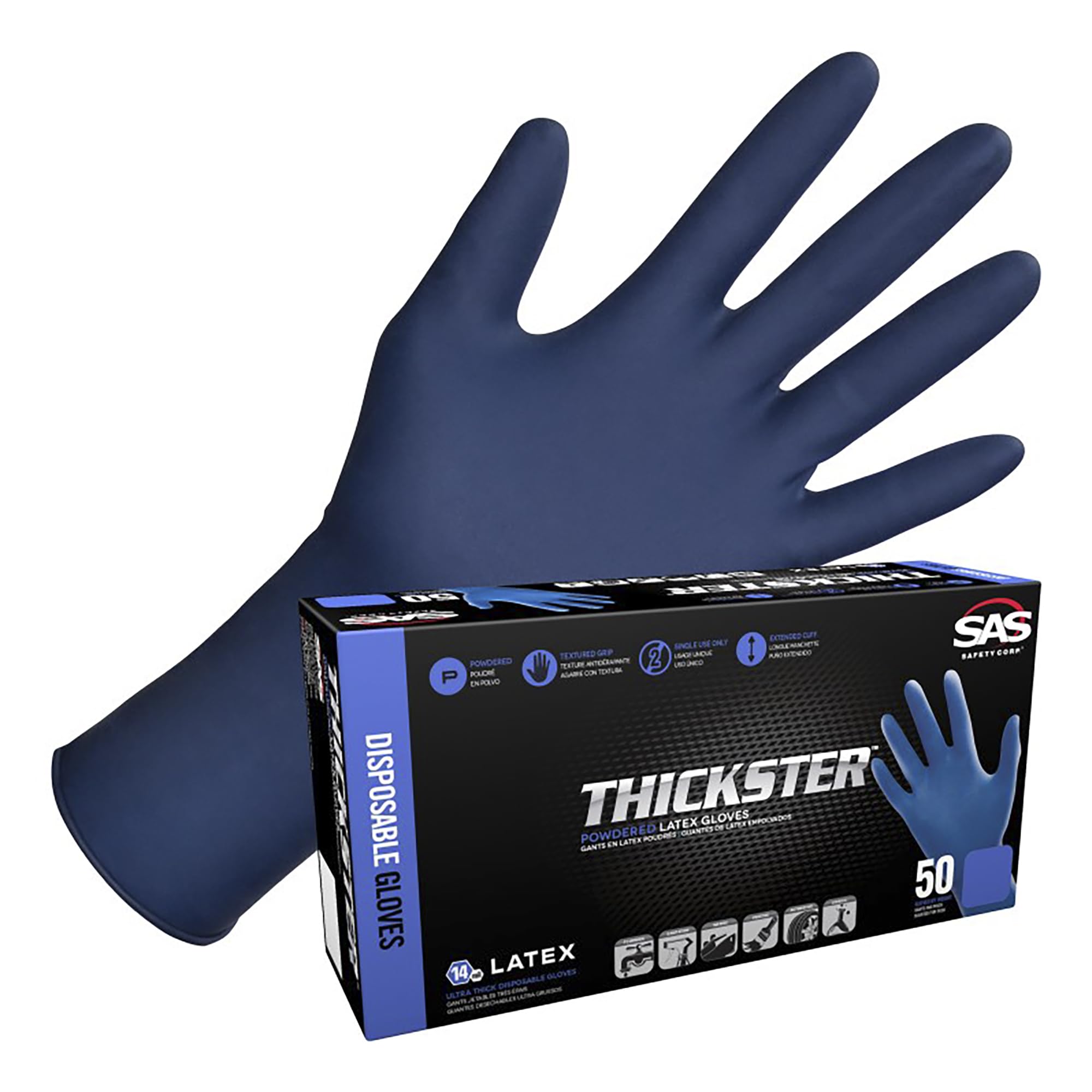 Amazon.com: SAS Safety (SAS6604) Thickster X-Large Textured Latex