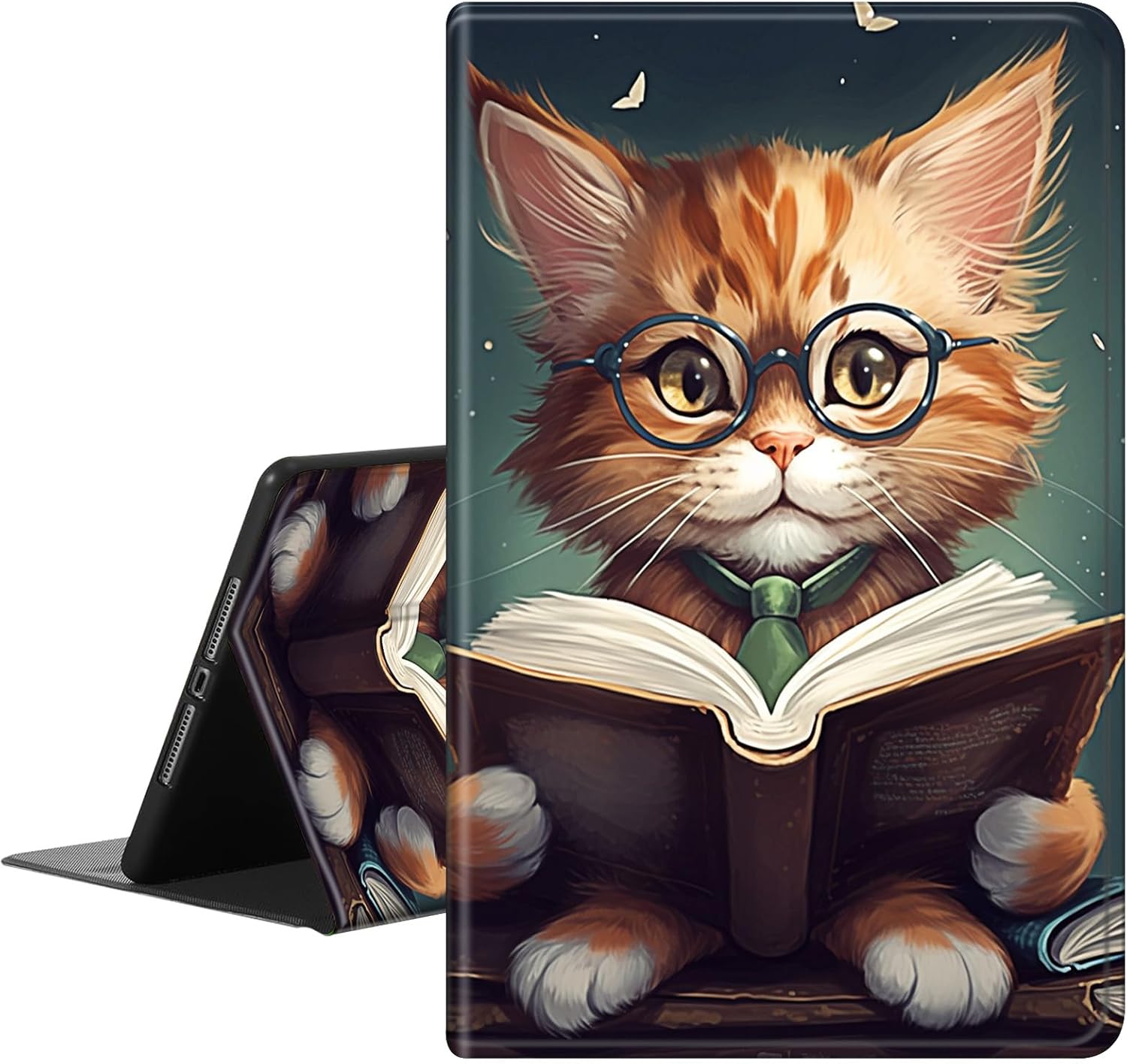 Case for Samsung Galaxy Tab A9 8.7 Inch 2023,PU Leather Slim Standing Smart Cover Case with Auto Sleep/Wake,Reading Cat Reading Cat for Galaxy Tab A9 2023
