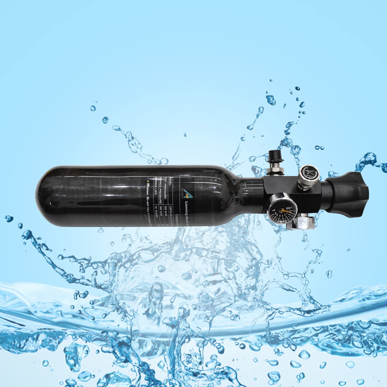 Bombola PCP TUXING 4500Psi 0.5L - Alluminio, Con Regolatore, Per Paintball E Aria Compressa - Foto 5