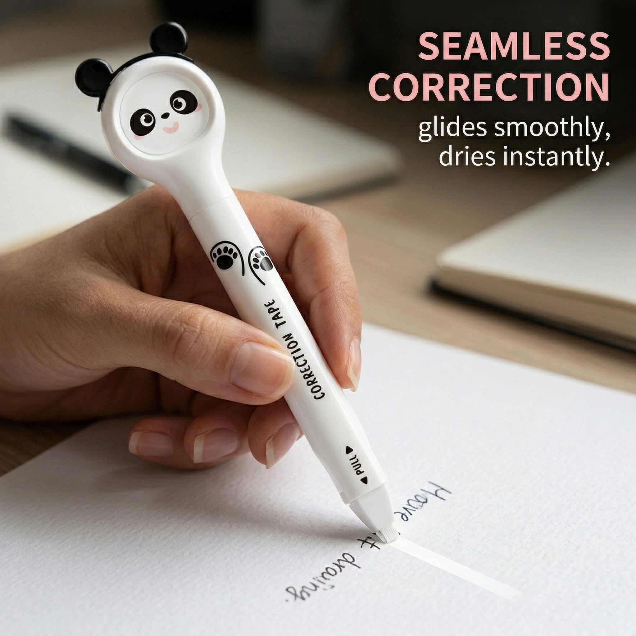 Correttore a Nastro Forma Penna 6M x 5MM Rullo di Correzione Gatto per Ufficio Scrapbooking