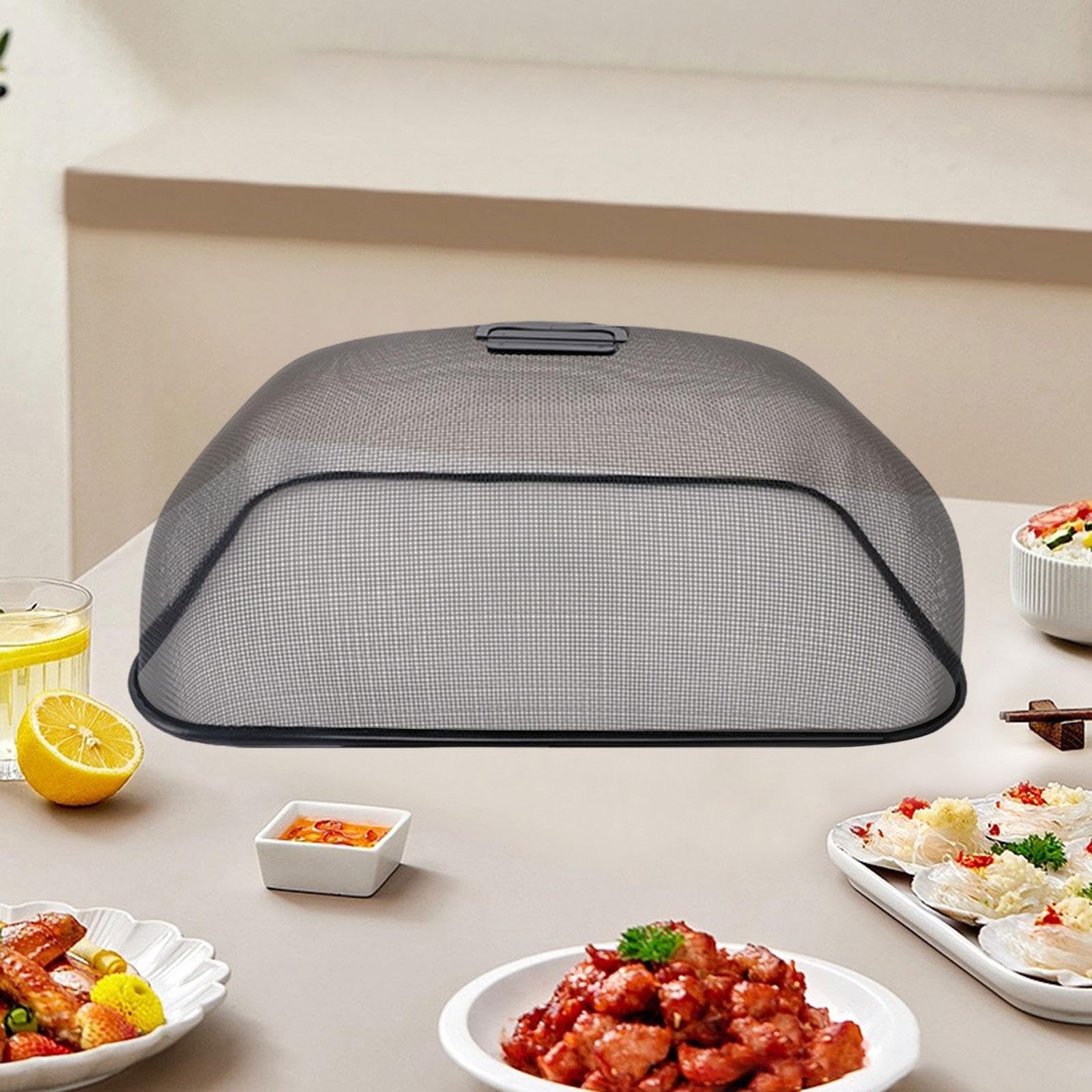Fenteer Carpa de Red Fina para Cubrir Alimentos en Reuniones Y Picnics, Negro, Individual