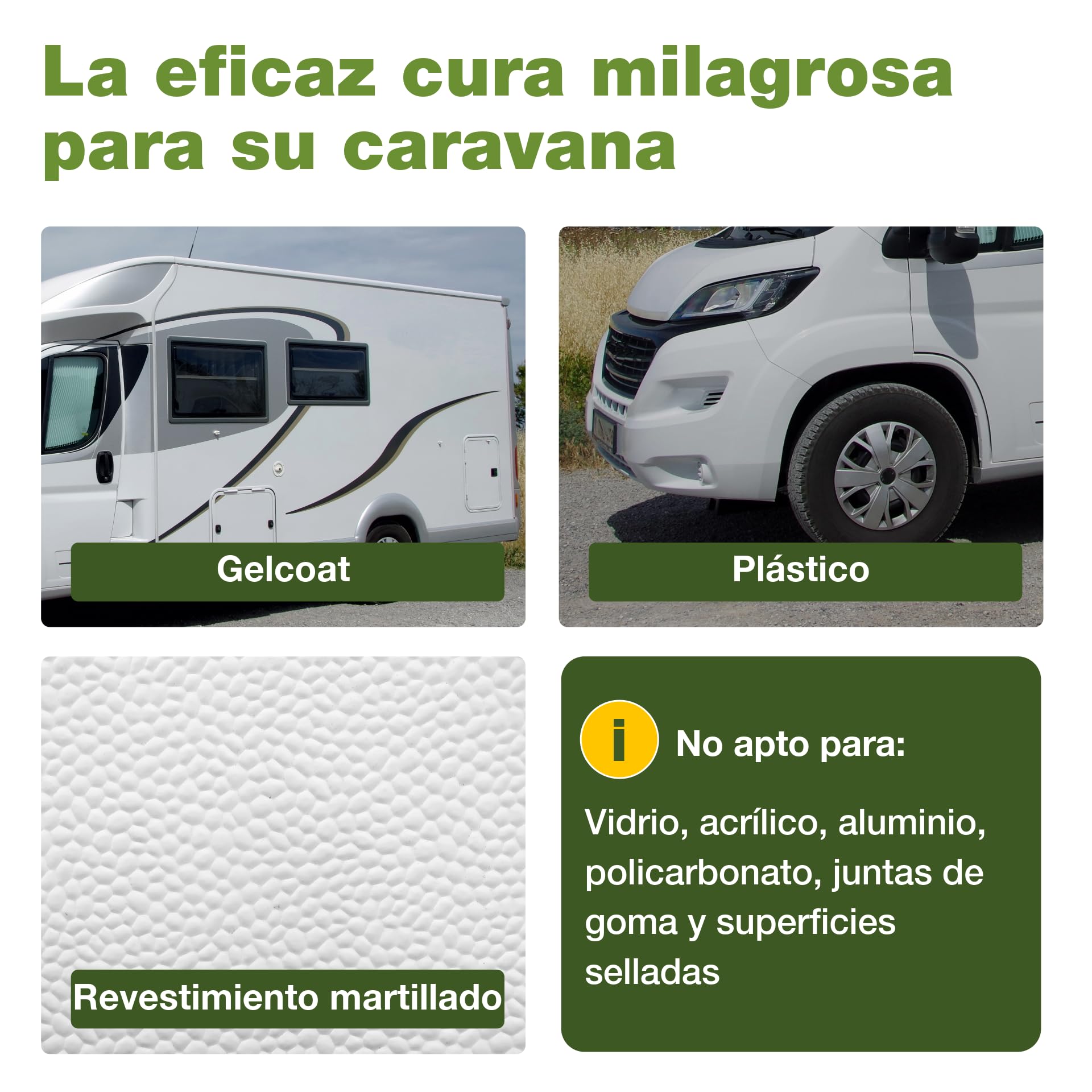 Bio-Chem - Quitamanchas de Lluvia 500ml + manopla microfibras para Parabrisas y Lunas de autocaravanas, caravanas y Coches - Producto Ideal para Lunas Durante Sus Vacaciones en Autocaravana