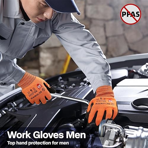 Miniatura 34 de Schwer ProGuard Highest Level Cut Resistant Work Gloves PR3326 for Extreme Protection，ANSI A9 Cut Gloves with Reinforced Thumb, Non Slip, Non PFAS