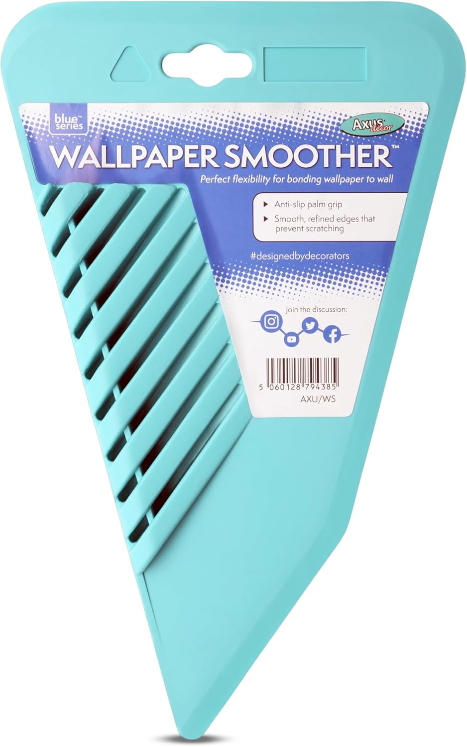Axus Decor Wallpaper Smoother - Flexible Wallpaper Smoothing Tool - Anti-Slip Grip, Smooth & Refined Edges - Ideal Tool for Professional Decorator and DIY Enthusiastic