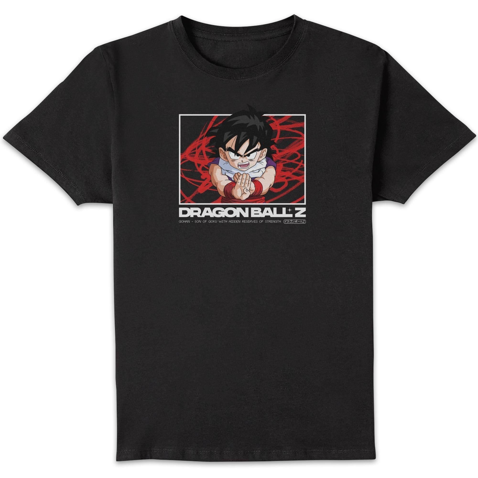 Zavvi Unisex Multi Official Dragon Ball Z Gohan Profile Adults T-Shirt Black - M
