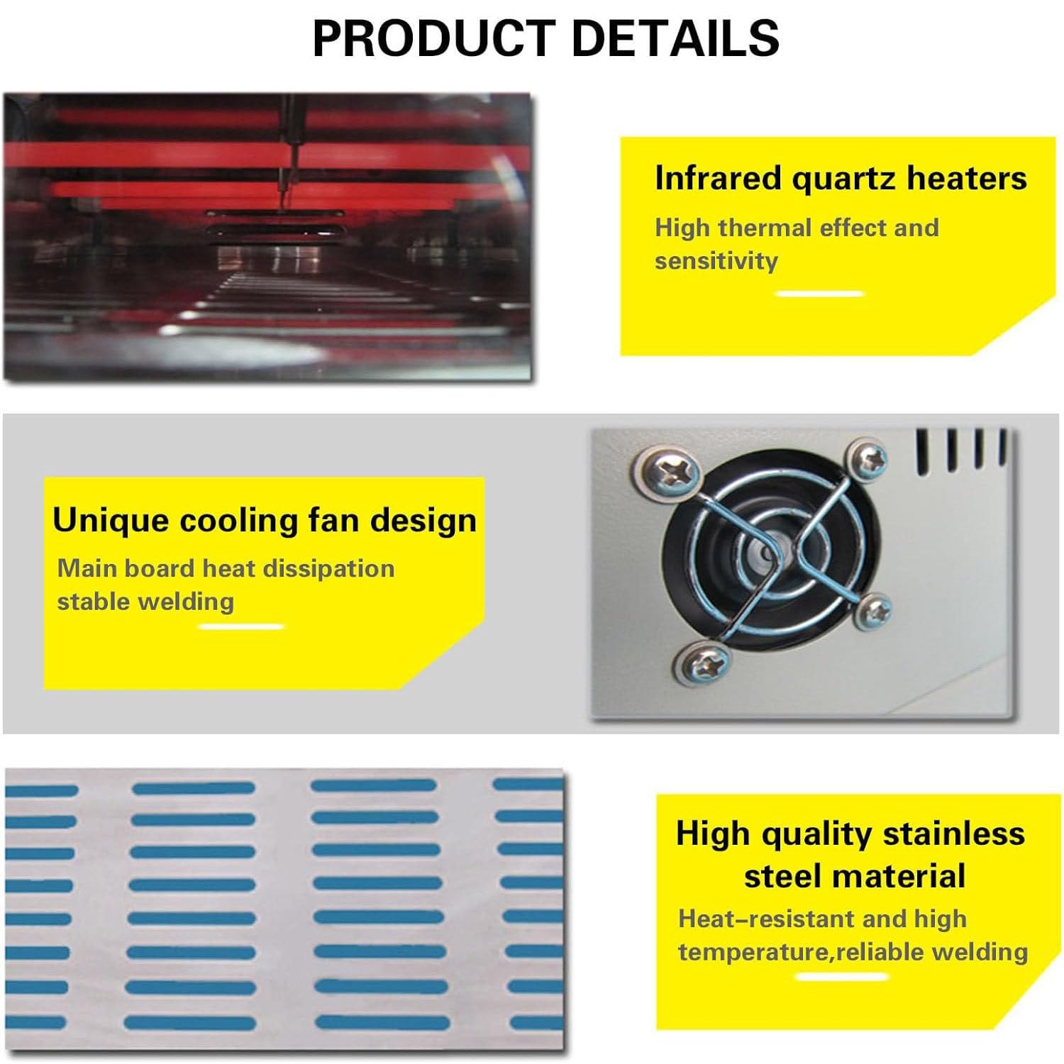 Piec rozpływowy, automatyczna lutownica rozpływowa 800 W/1500 W, lutownica na podczerwień BGA IC grzejnik 180x235mm/300x320mm profesjonalna lutownica na podczerwień T-962