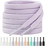 Handshop 2 Pairs 1/4" Flat Running Shoe Laces for Sneakers, Athletic Shoelaces in 15 Colors 39"-63" for Sports Shoes