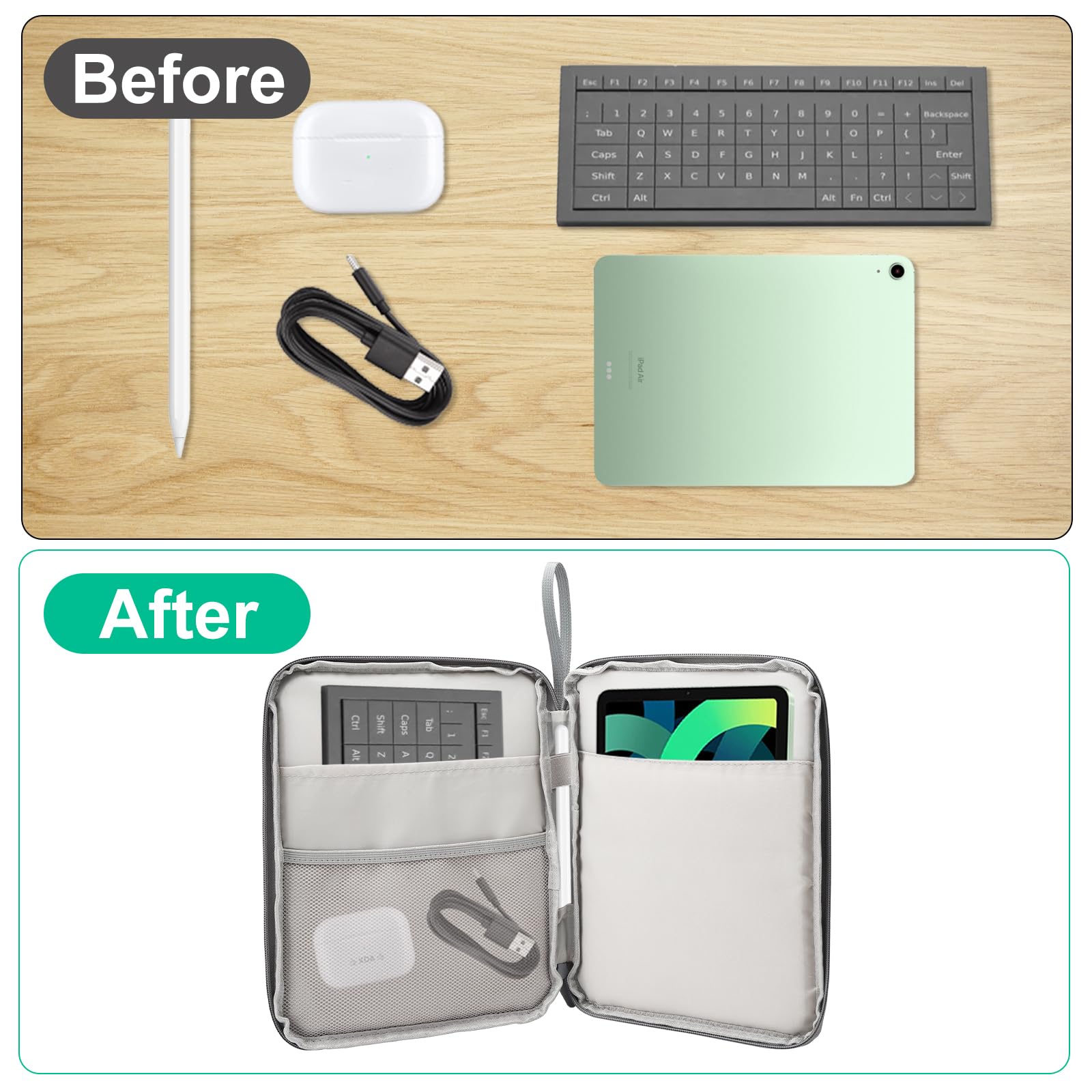 Kieszenie na Tablety 9-11", Etui Kompatybilne z iPad Pro M4 2025, Air 5/4 10,9 Pesymistyczne