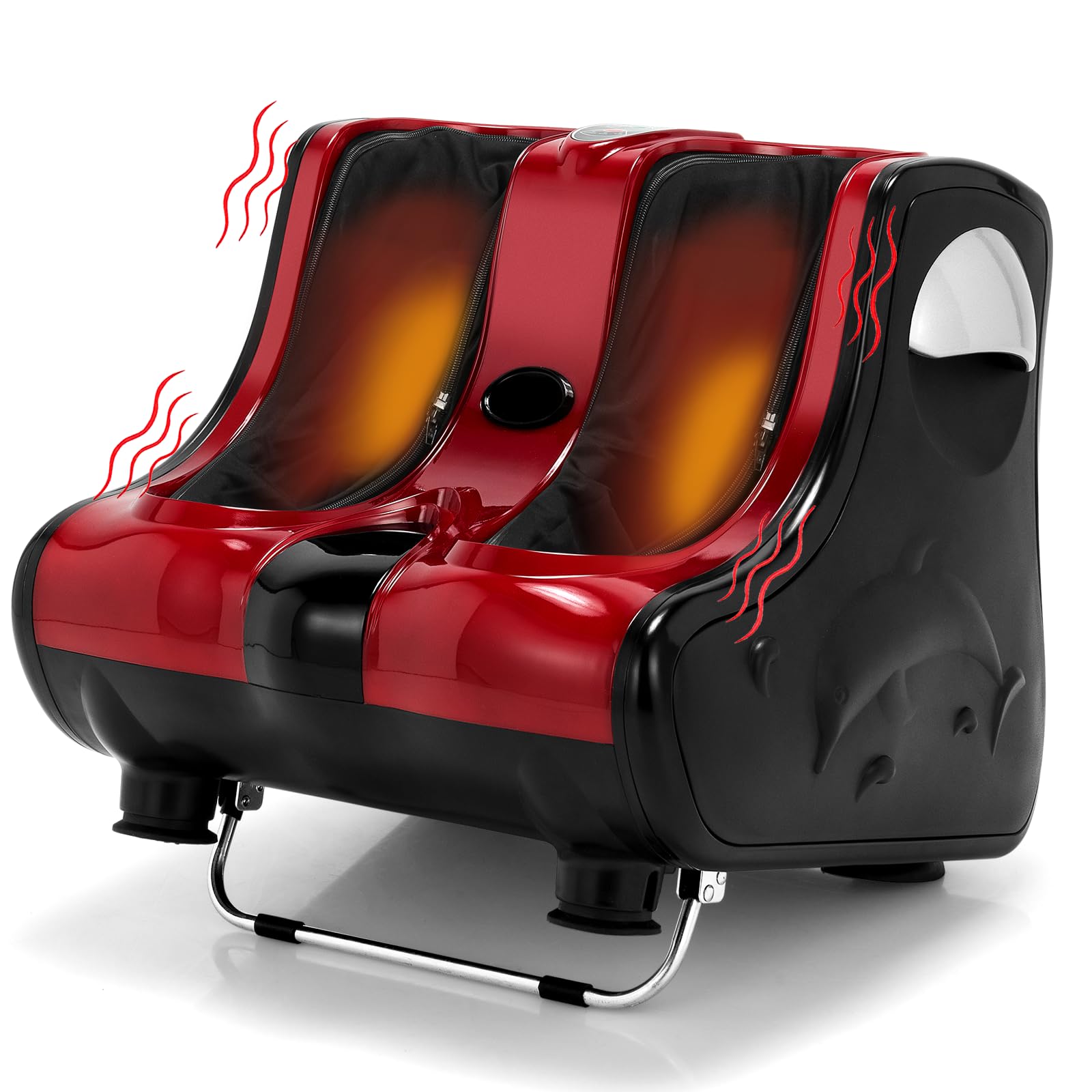 Giantex Foot and Calf Massager with Heat - Shiatsu Foot Massager Machine with Vibration, Deep Kneading, 3-Level Intensity Modes, Electric Foot