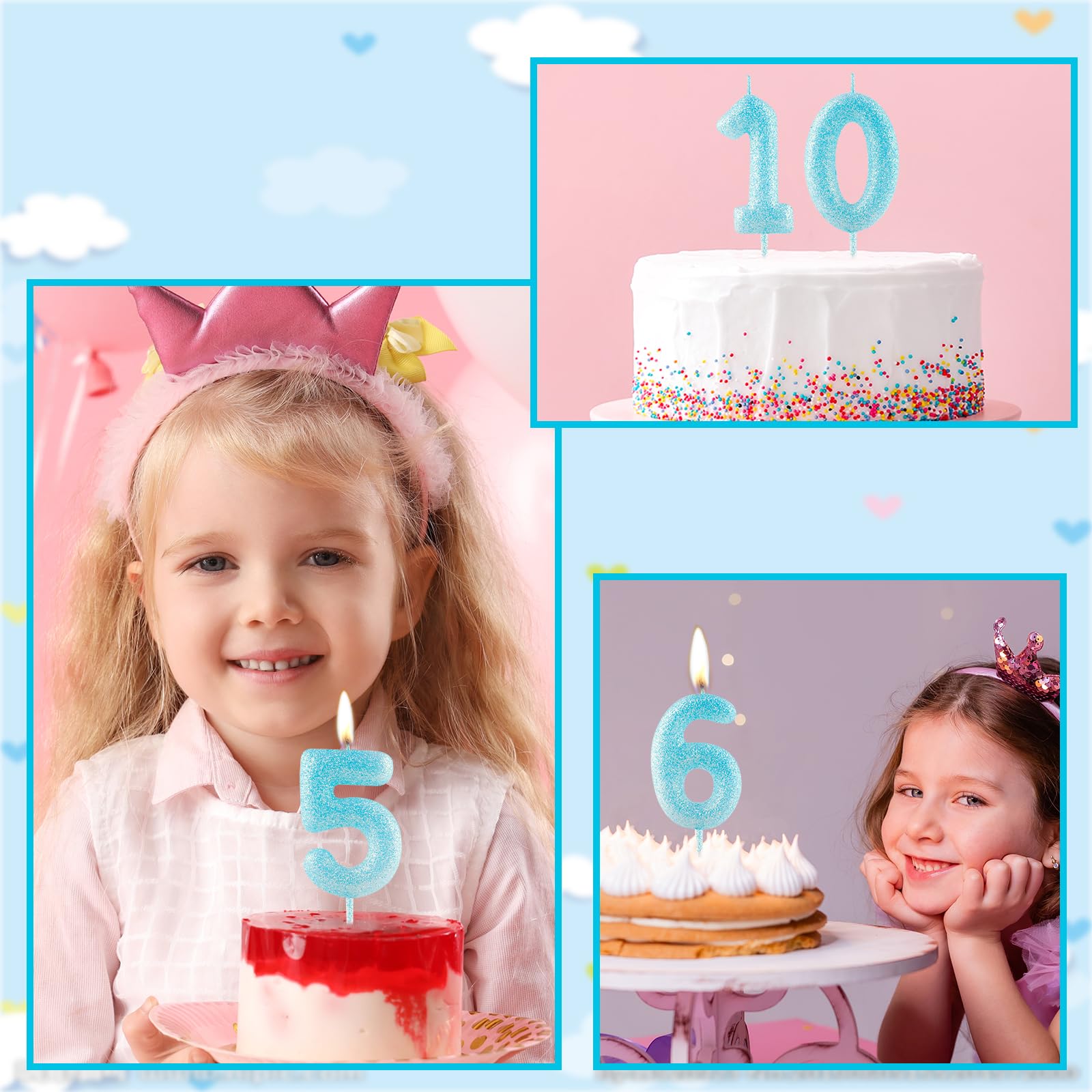 Bougie Chiffre Anniversaire Géante Pailleté, Deco Mariage Deco Original