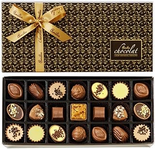 Amelie Chocolat Luxury Collection | Luxury Handmade Chocolates | Adult Chocolate Gifts | 21 All Milk Chocolates | Belgian Chocolate Gifts | Chocolate Fillings | Pralines | Ganache
