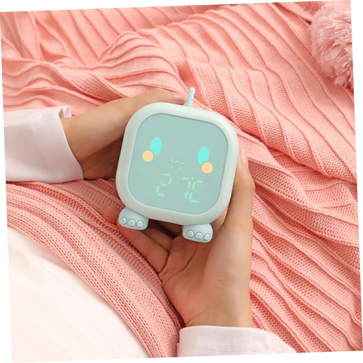 Reloj Despertador Electrónico Creativo en Verde de Plástico para Niños