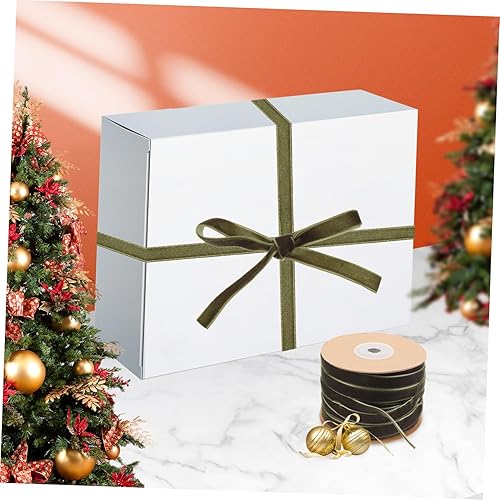Miniatura 5 de FAVOMOTO Rollo de terciopelo para el cabello, lazos para el cabello, cinta decorativa para árbol de Navidad, cinta de malla, cinta transparente para