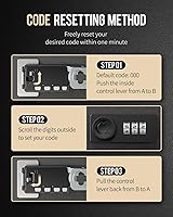 Vista 5 de Uniclife Gabinete de llaves de 60 posiciones con cerradura de combinación reiniciable, caja de almacenamiento de seguridad digital negra