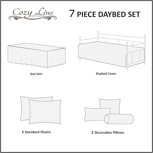 Miniatura 10 de Cozy Line Home Fashions Juego de ropa de cama acolchada de 4 piezas, flor de primavera, floral, rosa rosa, ligero, para todas las estaciones