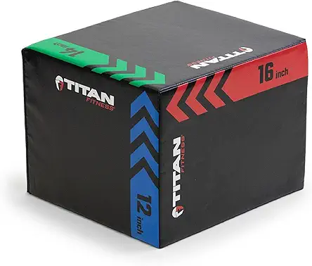 Titan Fitness Heavy Foam Plyometric Jump Box, Pro-Duty...
