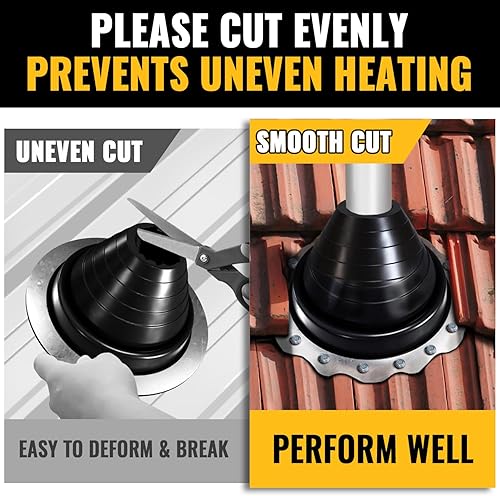 Miniatura 3 de VIVIDA #3 - Bota de metal para tubería de techo, funda de ventilación intermitente de tubo EPDM, funda de tubo flexible para tubería de diámetro