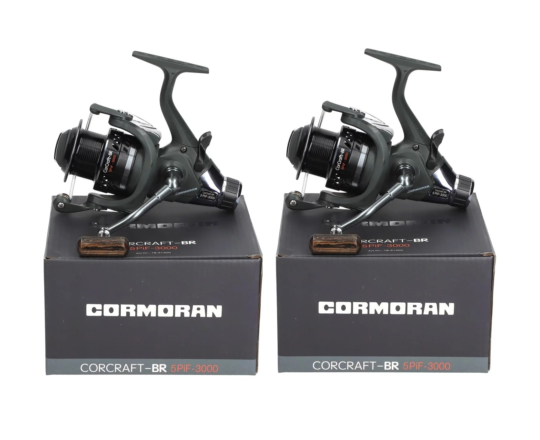 Bundle 2X Cormoran CorCraft-BR 5PiF 3000 Freilaufrolle Rollenset