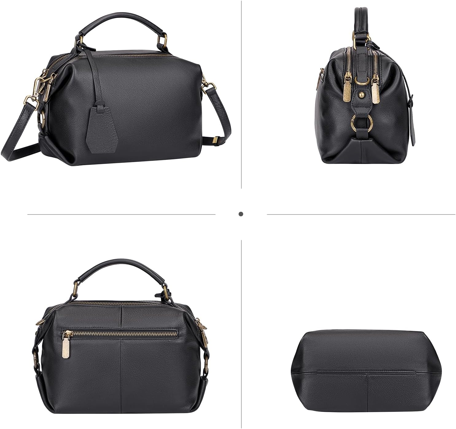 Over Earth Leather Purses for Women Genuine Leather Crossbody Bag Small Top Handle Handbag - Image 5