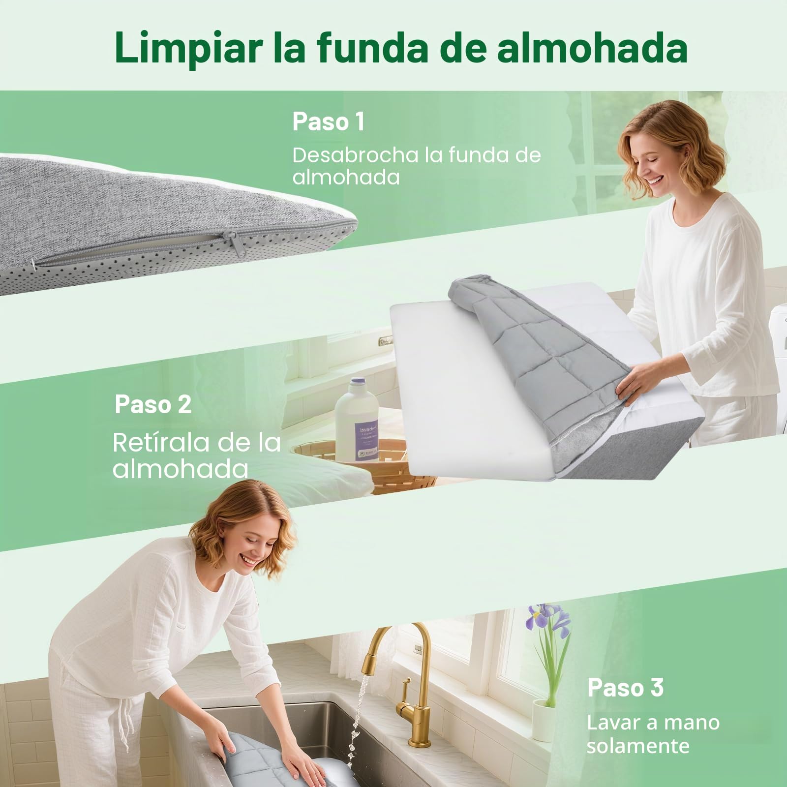 HOMCA Almohada de Cuña para Sofá y Cama | Cojín de Lectura, Cojín Inclinado para Elevación de Las Piernas