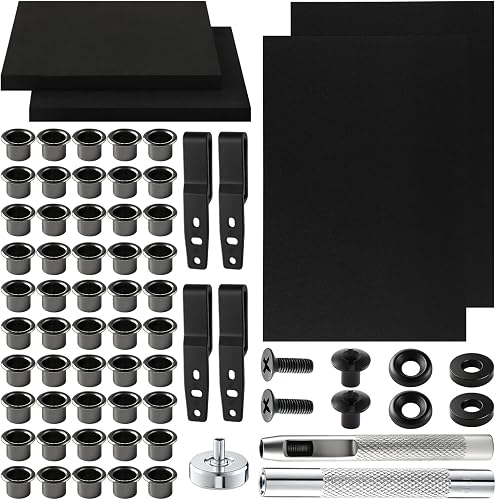 93Pcs DIY Holster Kit Knife Sheath Making Kit,Thermoform Molding Foams Pads,Holster Belt Clip with Screws,Specialized Tools for Making Knife Sheath Keel Guard