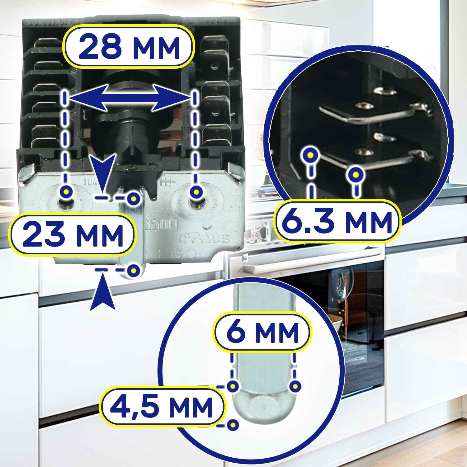 Selettore Rotativo 660V 20A Un 4 Posizioni Commutatore Di Inversione Del Motore Elettrico Universale - Foto 8