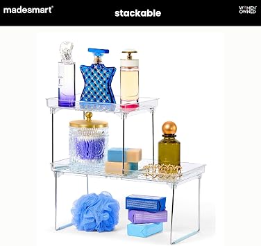 madesmart Large Stacking Shelf, Blue