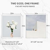 Vista 456 de Fun Memories Portarretratos de metal de 16 x 20 pulgadas con paspartú de 11 x 14 pulgadas, acabado de aluminio cepillado, parte delantera de vidrio