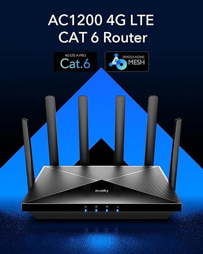 Cudy LTE Cat 6 WLAN Router — šoninis vaizdas