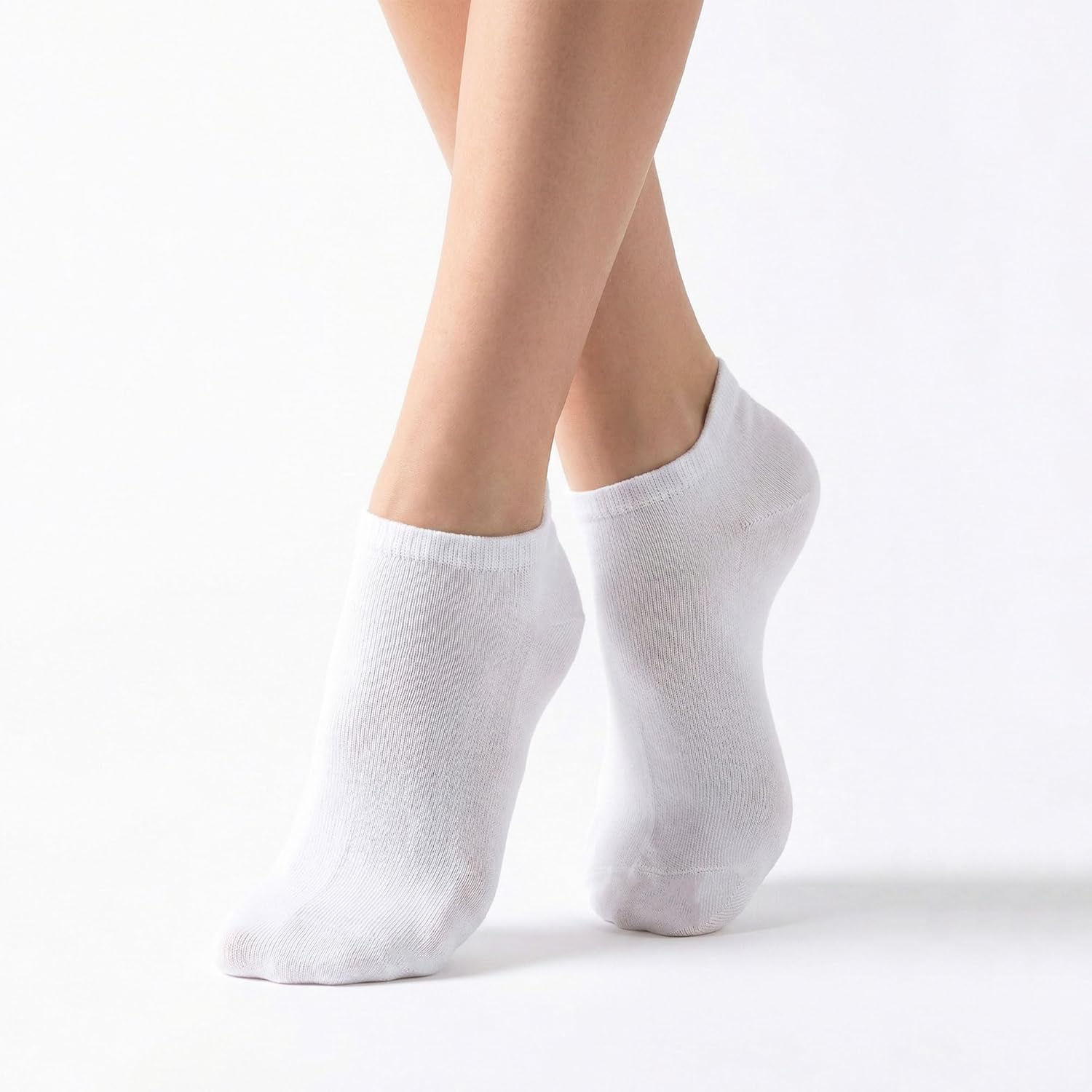 Bulusorganic Ankle Socks, 6 Pairs, 98% Organic Cotton, Compression Fit, Reinforced Toe