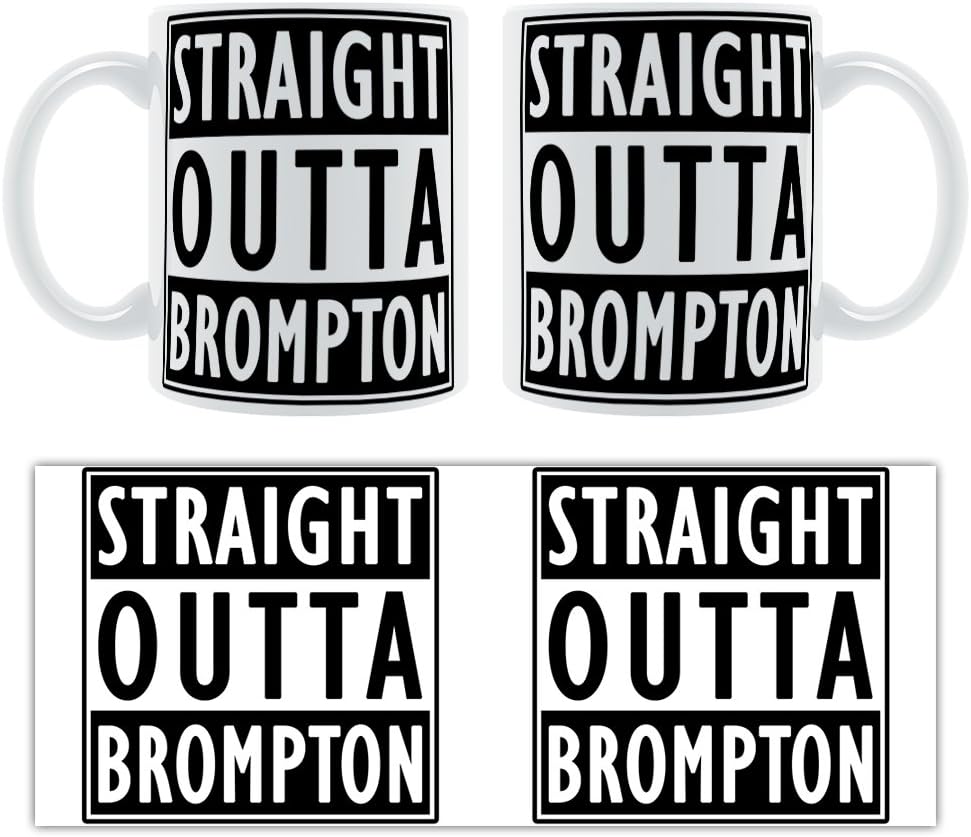 STRAIGHT OUTTA BROMPTON - Stylised Chunky Mug Gift