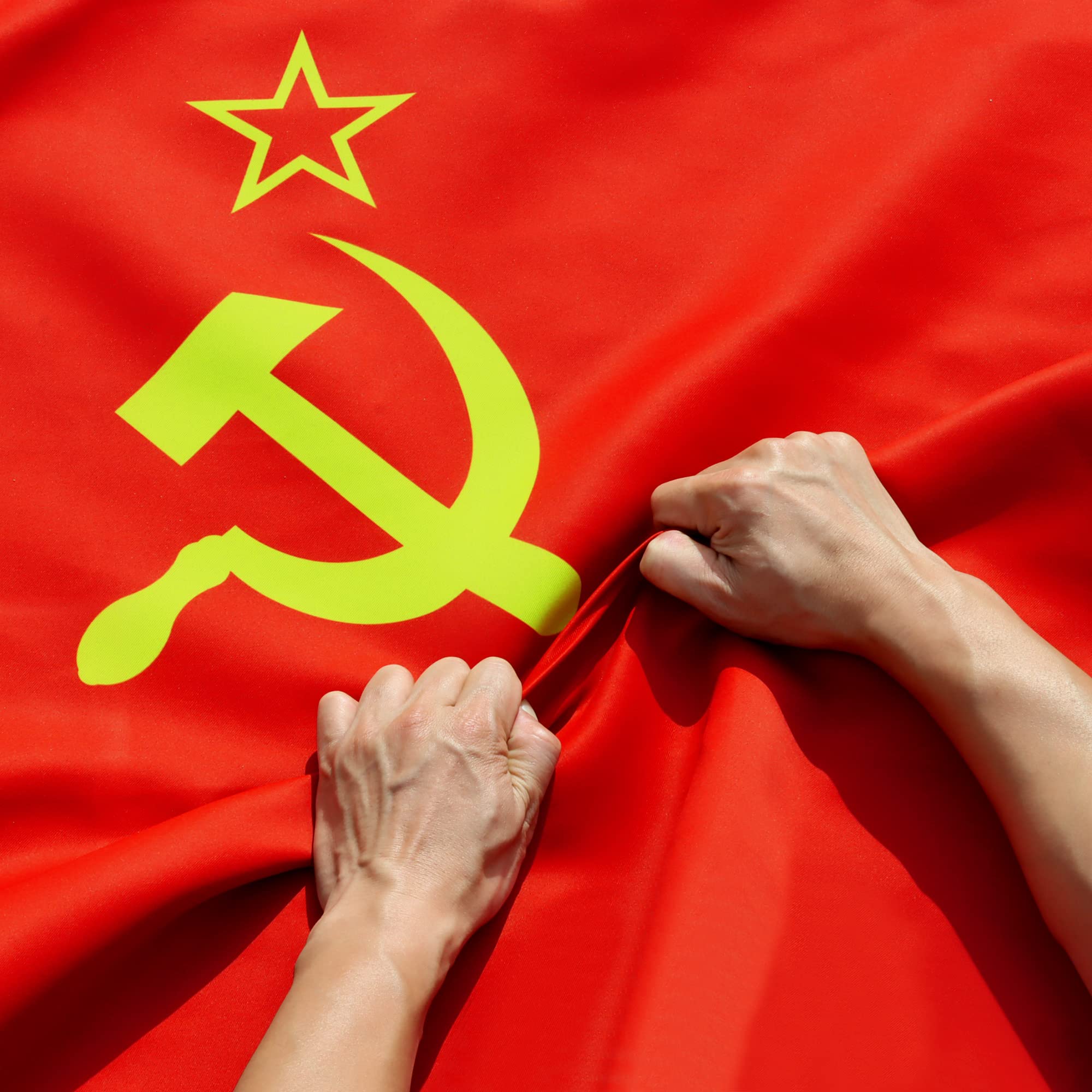Anley Rip-Proof Technology Double Sided 3-Ply Soviet Union Flag 3x5 Ft - Vivid Color Canvas Header and Wrinkle Resistant - The Strongest Longest Lasting Union of Soviet Socialist Republics Flag 3X5 Ft-picture-29
