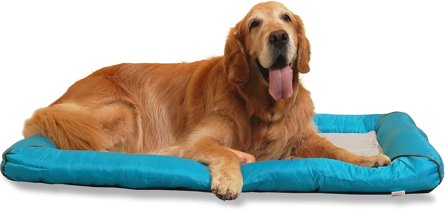 Dog Bed Cooling Dog Mat Bed Pet Cushion Creat Mat, Soft Kennel Pad Dog Bed with Waterproof and Anti -Slip Bottom for Small Medium Large…