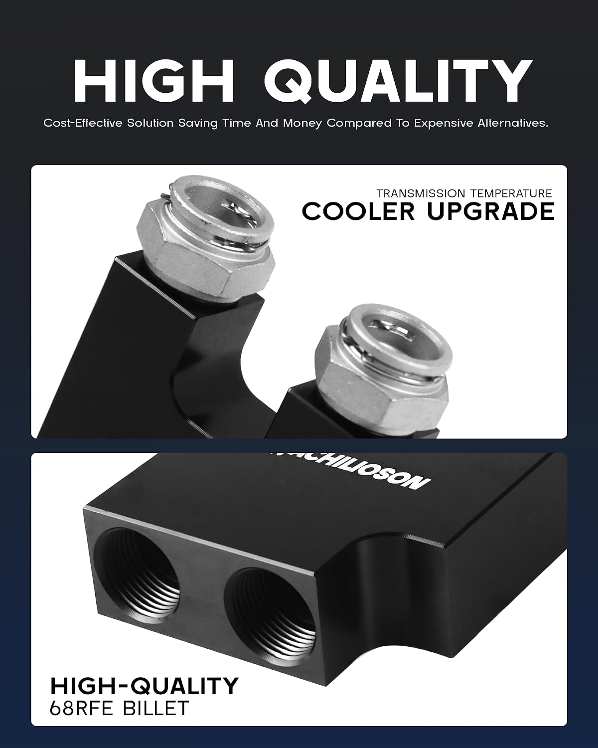 Transmission Cooler Thermal Bypass Valve Transmission Cooler Thermostatic Bypass for Dodge Ram 6.7L Cummins 2013-2018