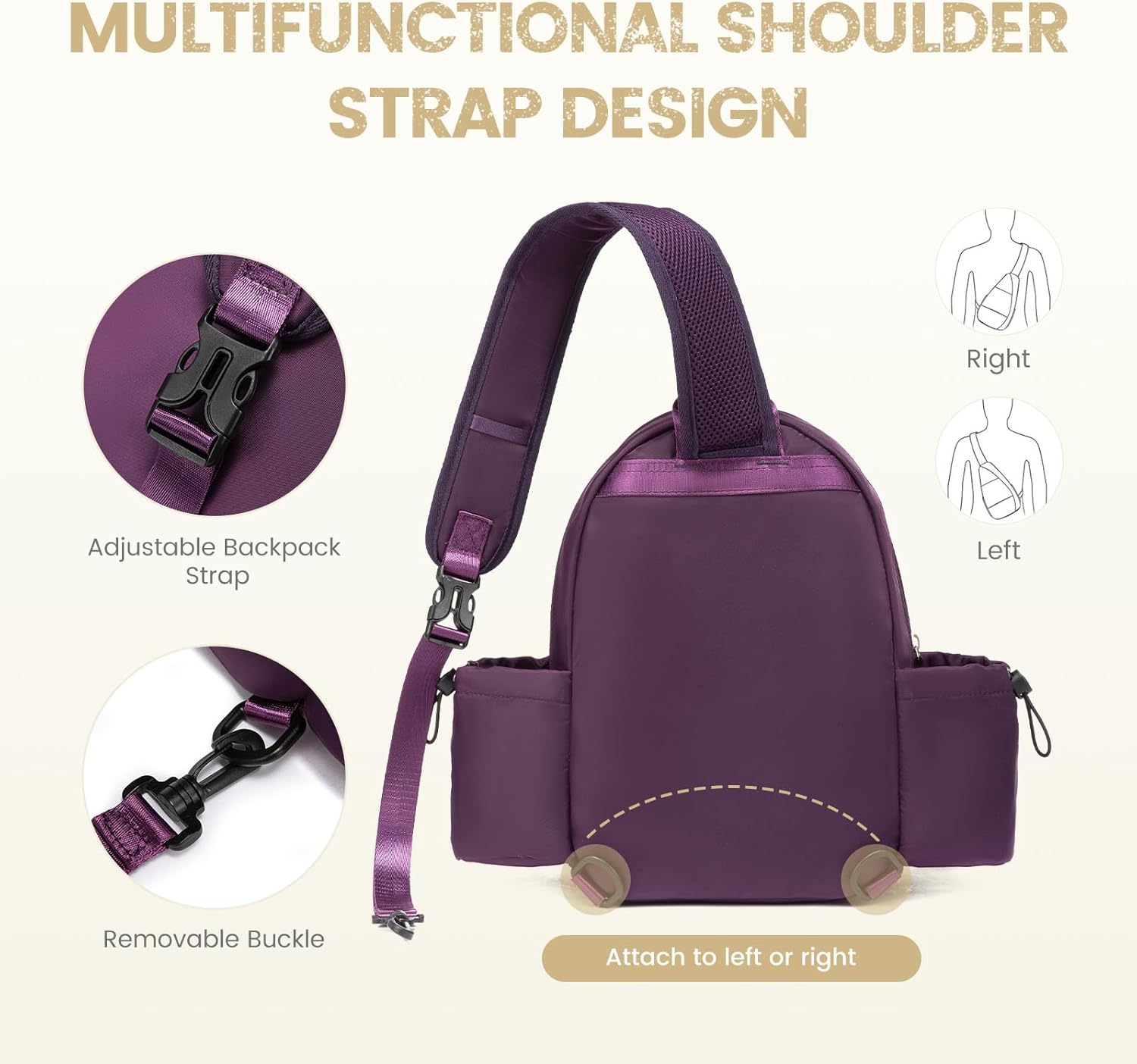 Sucipi Pickleball Bags for Women Lightweight Crossbody and Stylish Quilted Pickleball Paddle Sling Bag Backpack