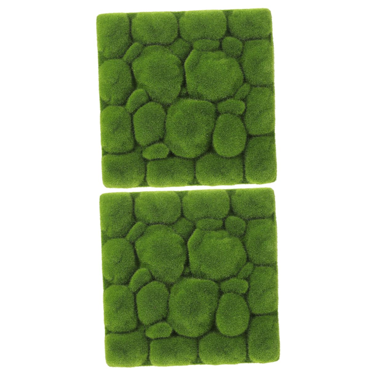 3NH® 2pcs The Fence False Green Turf Indoor Plant Artificial Grass Board for Wall Turf Moss Artificial Moss Panel Rock Green Plants Window Square Wall Panel Ceramic Tile False Moss