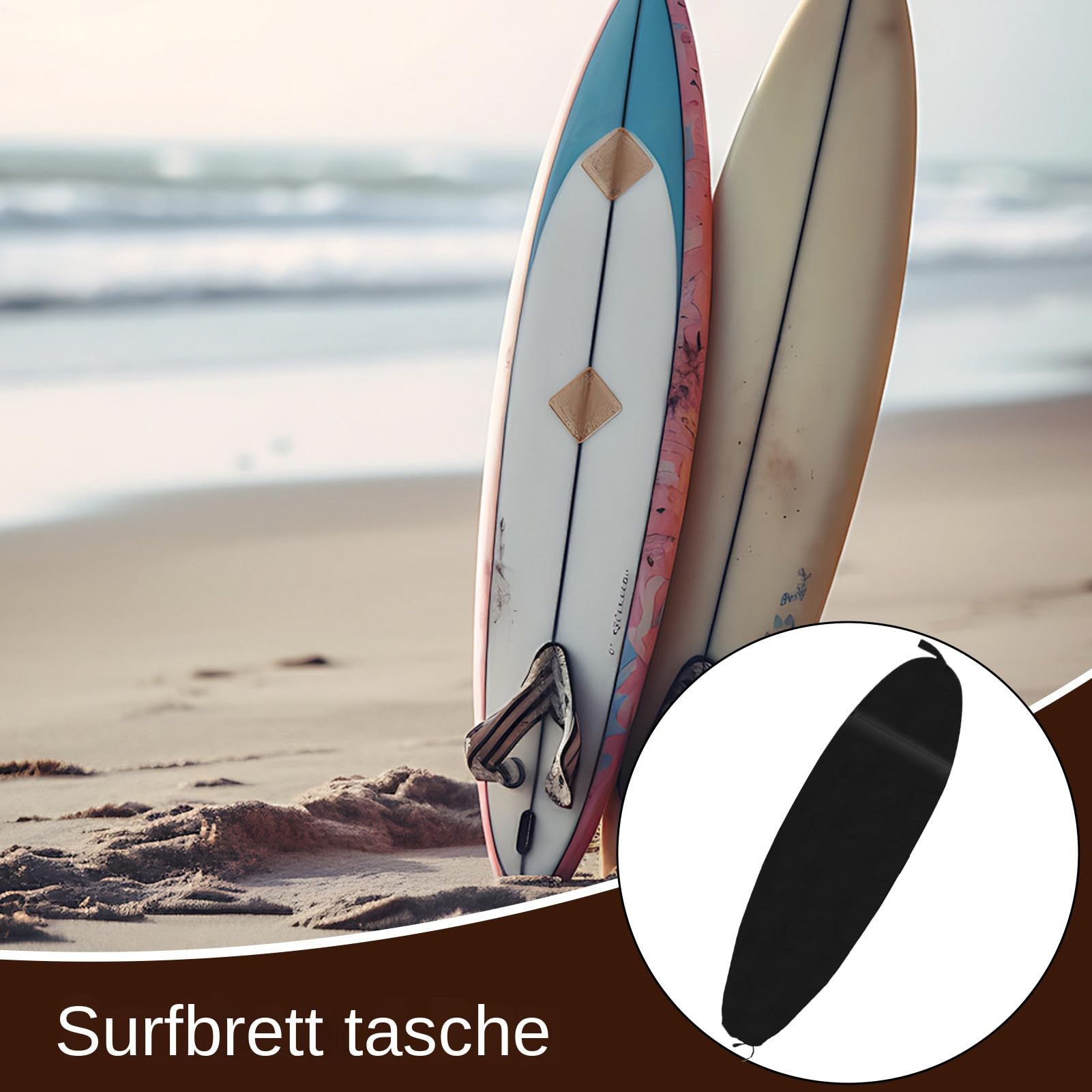 Generisch Surfboard Tasche - Surfing Hülle | Tragetasche Mit Zugband Für Surfboards Und Unisex